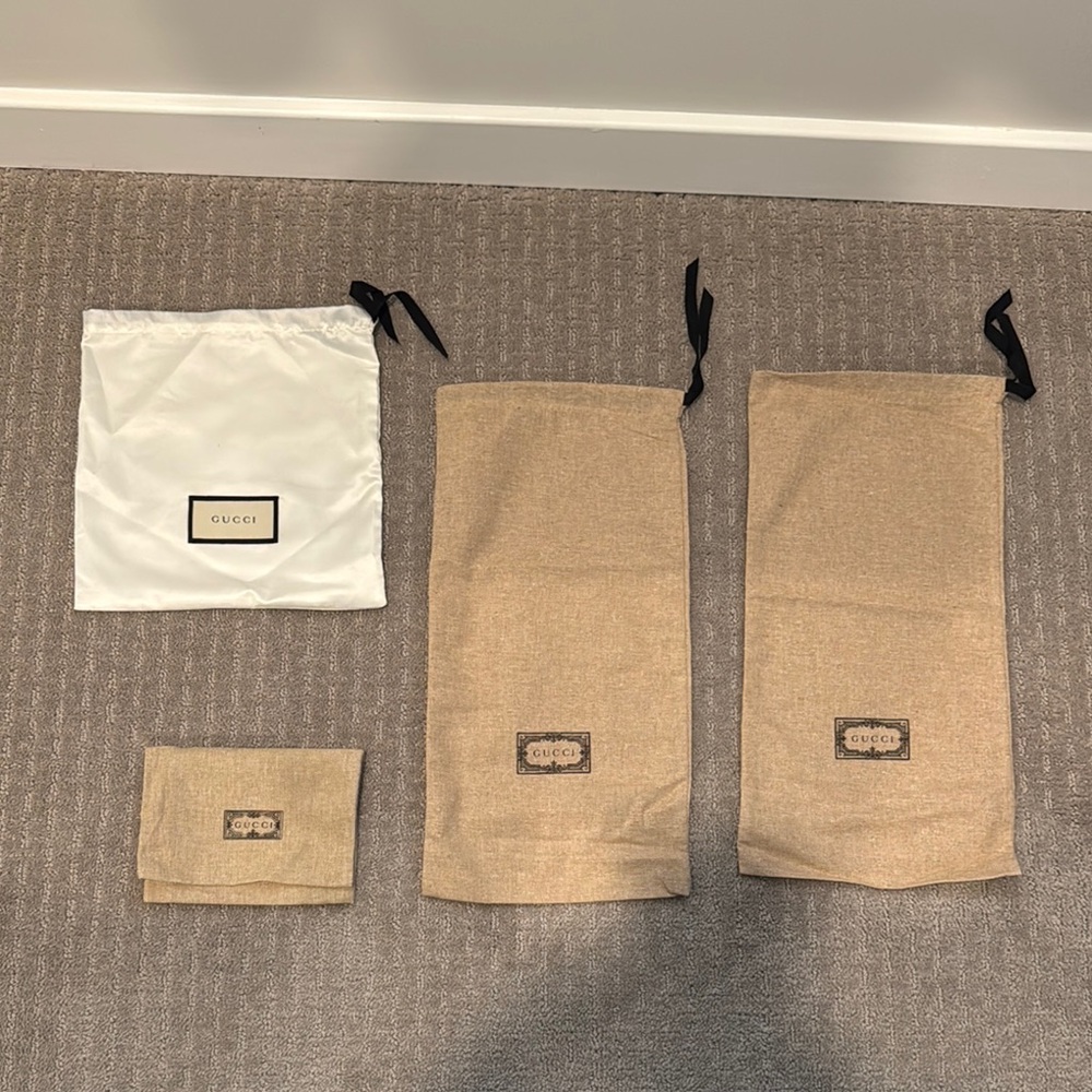 Gucci Tan Dust Bag Set